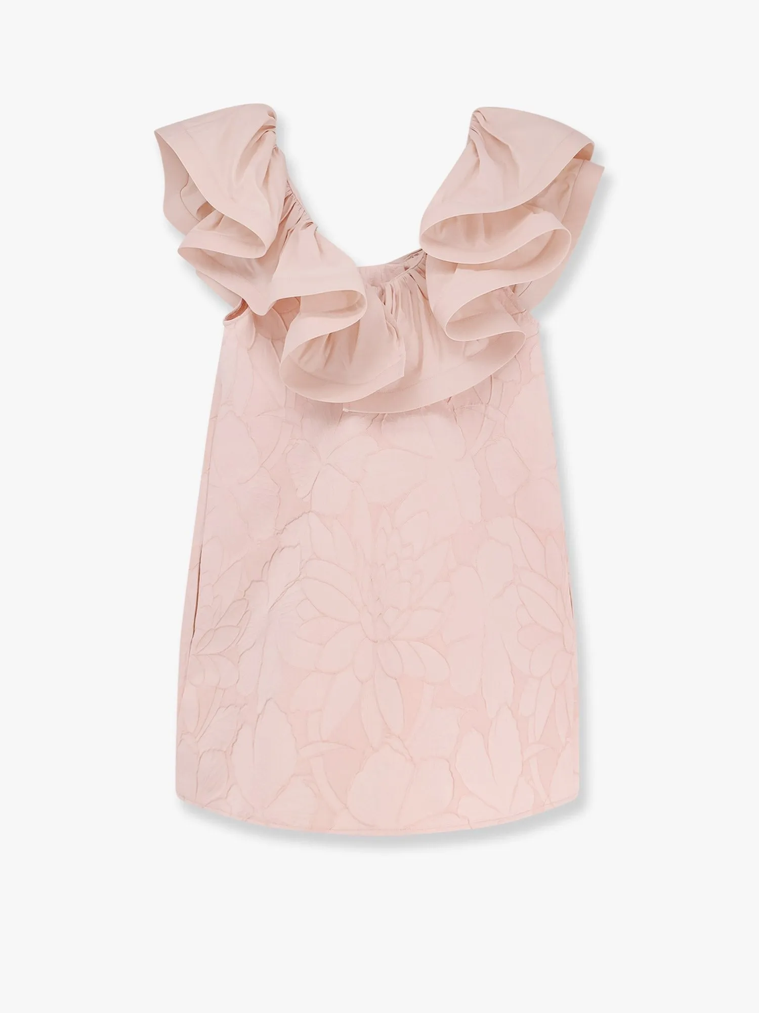 Elisabetta Franchi Floral jacquard mini dress with ruches sold by Siebentaschen product image thumbnail 2