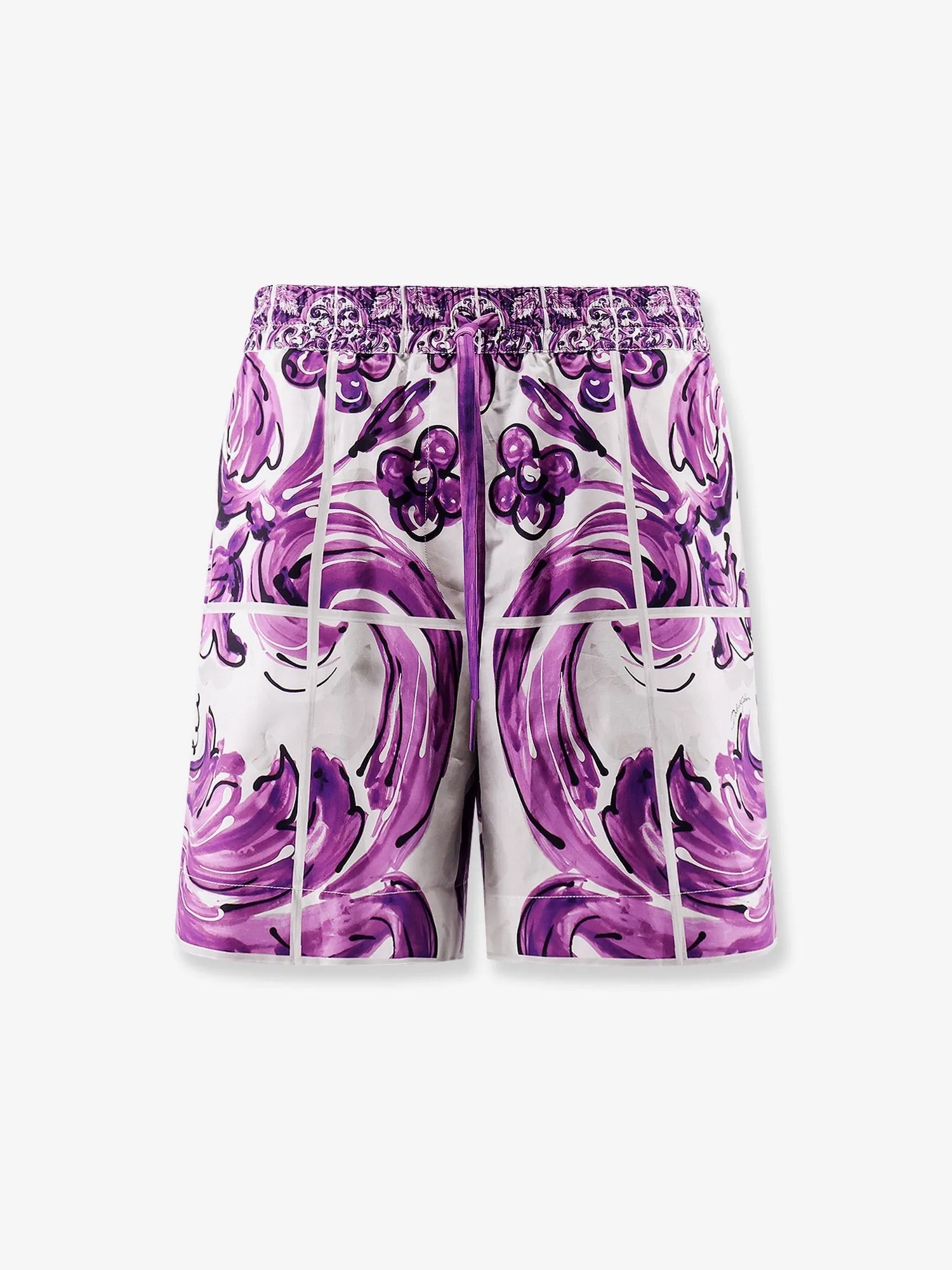 Dolce & Gabbana Cotton shorts with Maiolica print sold by Siebentaschen