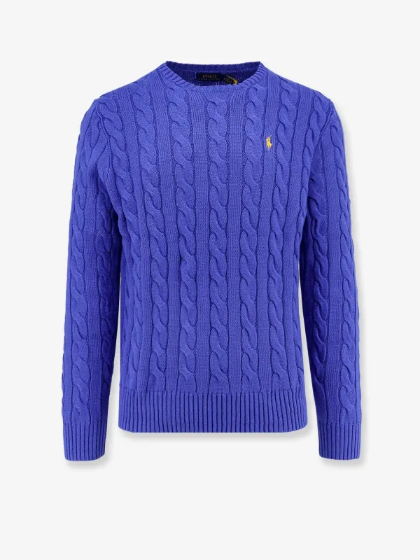 Polo Ralph Lauren Cable knit sweater with iconic embroidery sold by Siebentaschen