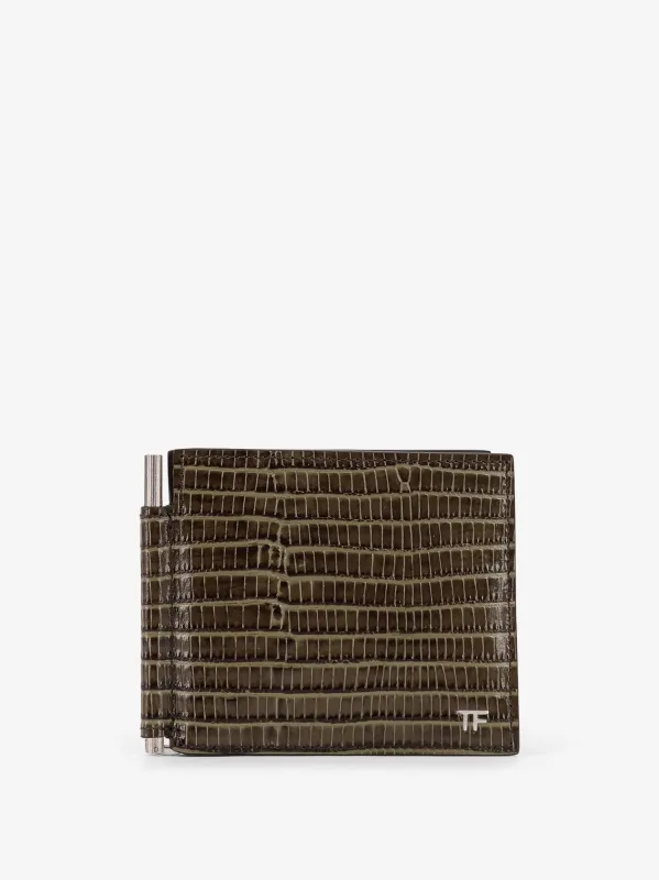 TOM FORD Leather wallet with croco effect sold by Siebentaschen