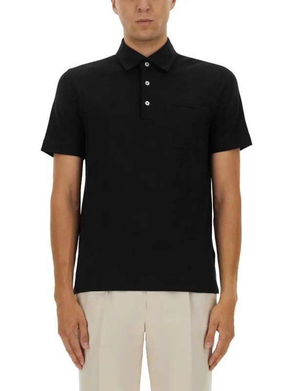 Zegna COTTON POLO SHIRT WITH POCKET sold by Siebentaschen