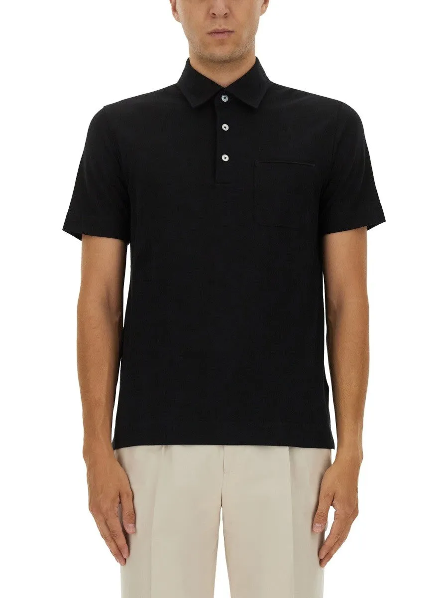 Zegna COTTON POLO SHIRT WITH POCKET sold by Siebentaschen