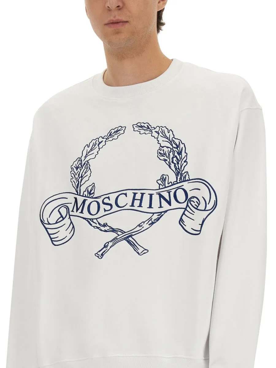 Moschino SWEATSHIRT WITH LAUREL CROWN LOGO EMBROIDERY sold by Siebentaschen product image thumbnail 4