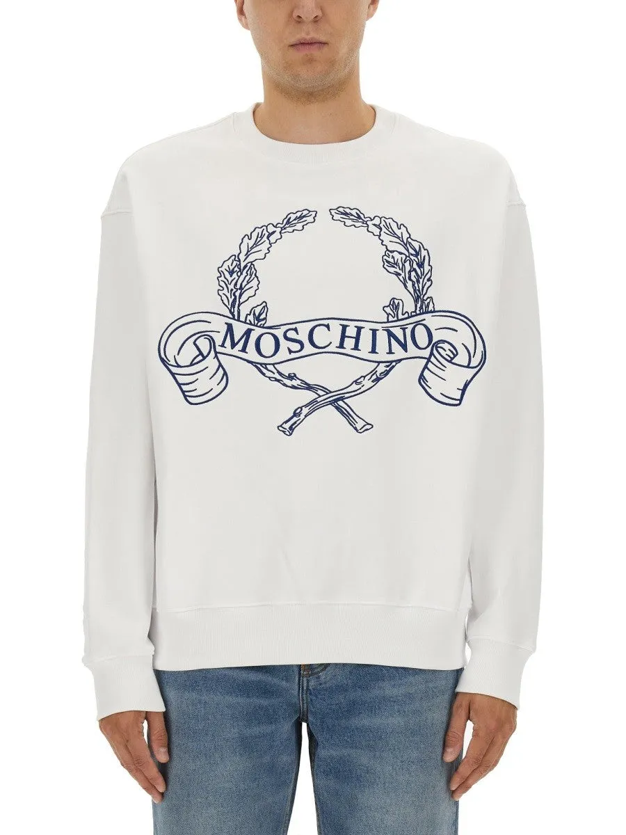 Moschino SWEATSHIRT WITH LAUREL CROWN LOGO EMBROIDERY sold by Siebentaschen