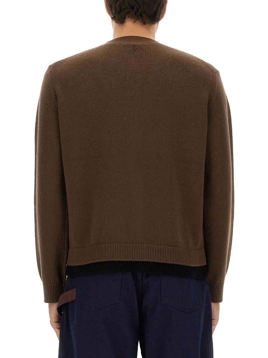 jw anderson CONTRASTING LAYERED CARDIGAN sold by Siebentaschen product image thumbnail 3