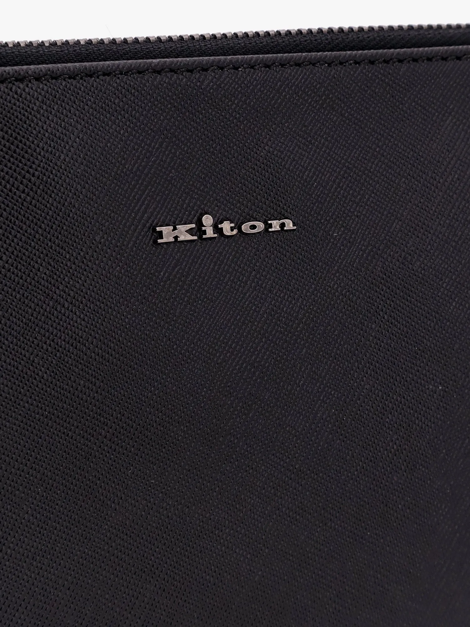 KITON CIRO PAONE Nylon clutch bag with iconic logo embroidery sold by Siebentaschen product image thumbnail 4