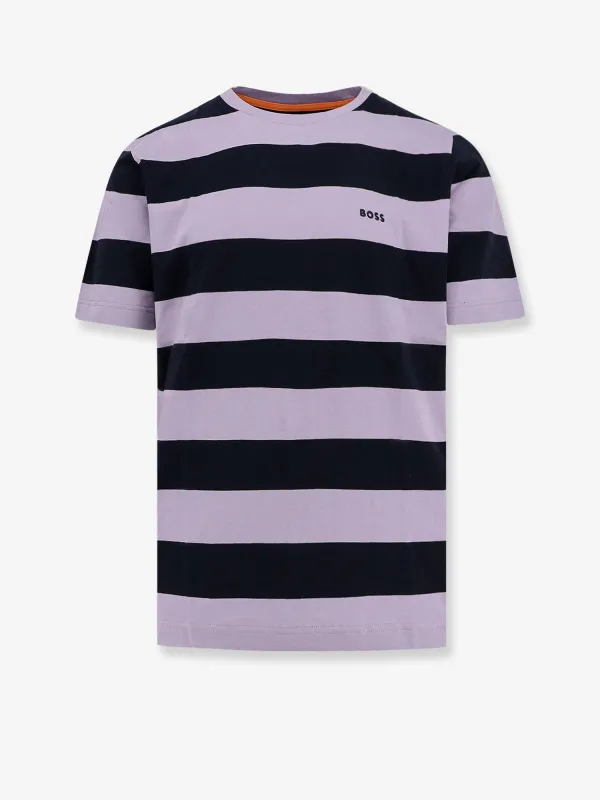 Boss Striped cotton T-shirt sold by Siebentaschen