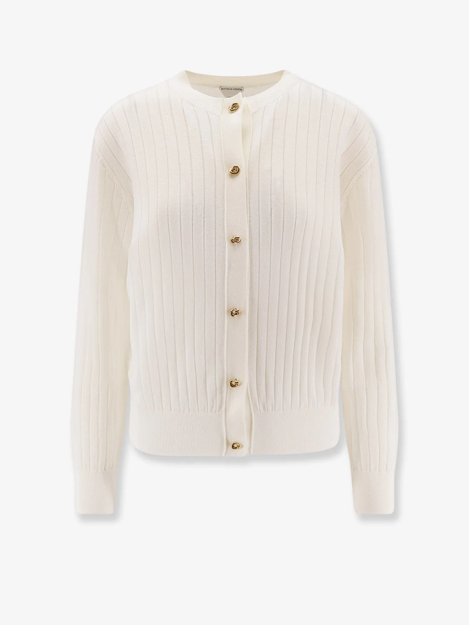 Bottega Veneta Wool cardigan with Knot buttons sold by Siebentaschen