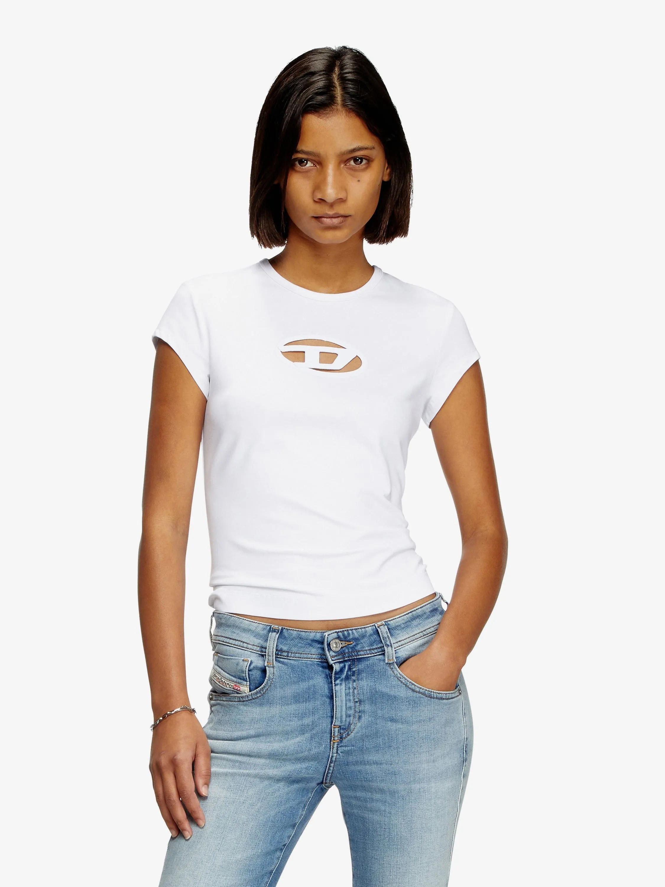 Diesel T-Angie T-shirt in stretch cotton sold by Siebentaschen product image thumbnail 3