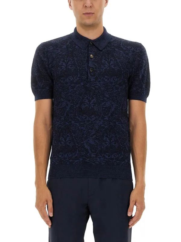 Etro POLO SHIRT WITH PEGASUS EMBROIDERY sold by Siebentaschen
