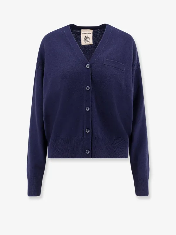 Semicouture Wool and cashmere cardigan sold by Siebentaschen