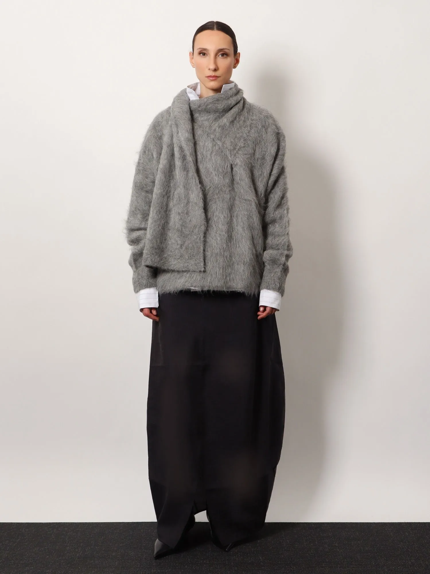 TOTEME Draped-scarf alpaca blend sweater sold by Siebentaschen product image thumbnail 2