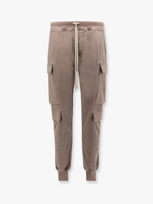 RICK OWENS Mastodon megacargo organic cotton jogging trouser sold by Siebentaschen