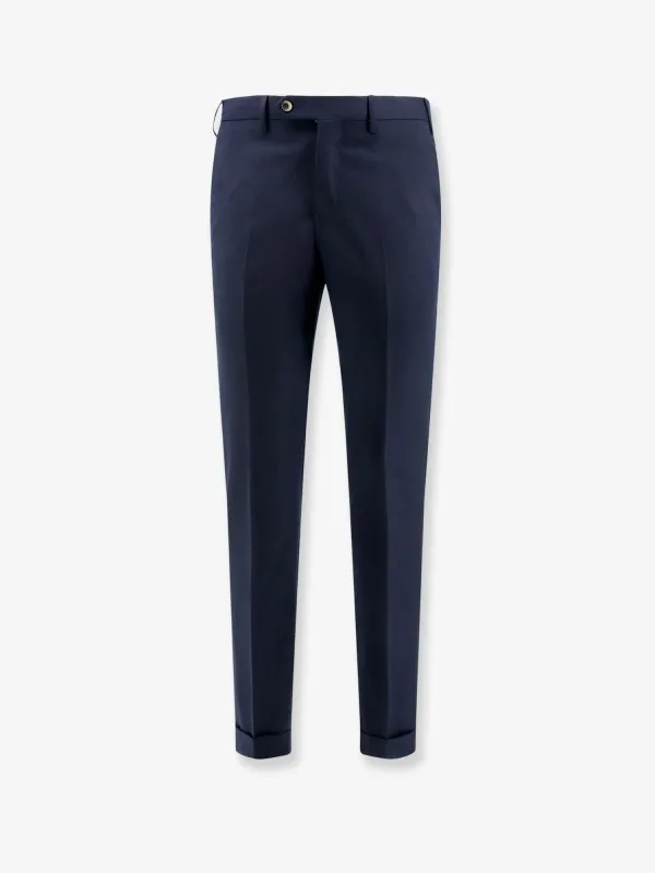 Pt Torino Style stretch wool Master Fit trousers sold by Siebentaschen