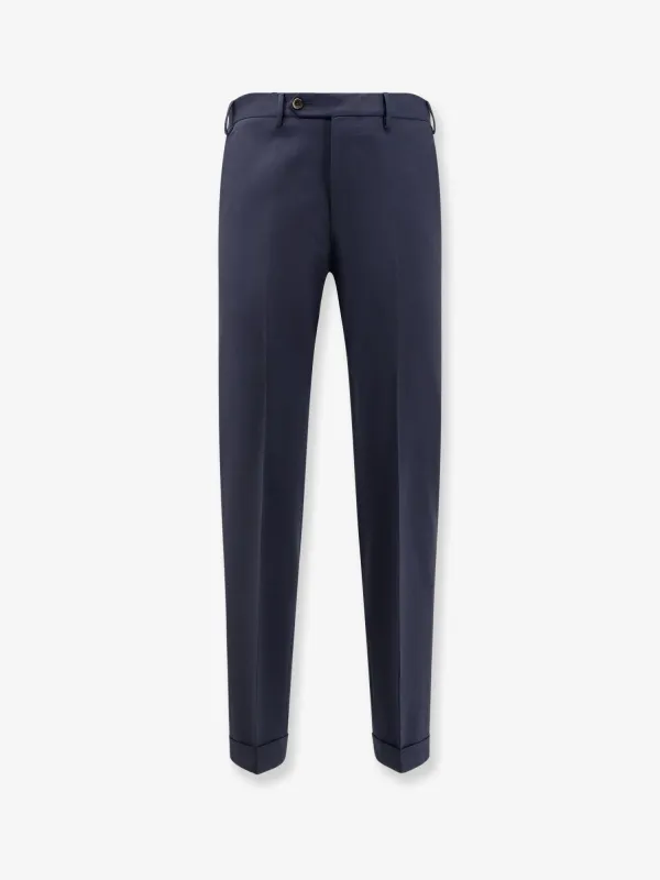 Pt Torino Style stretch wool Master Fit trousers sold by Siebentaschen