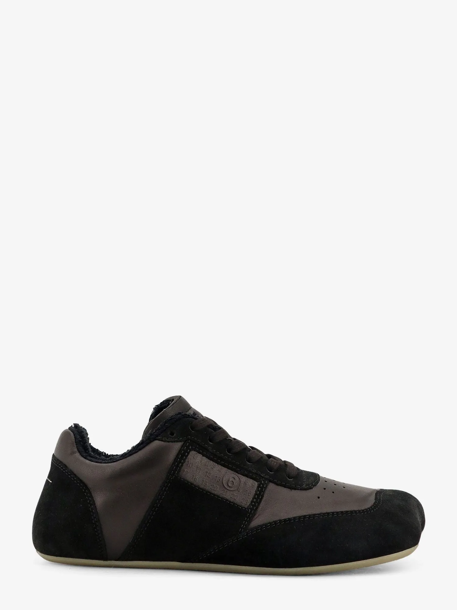 MM6 MAISON MARGIELA Anatomic suede and leather sneakers sold by Siebentaschen