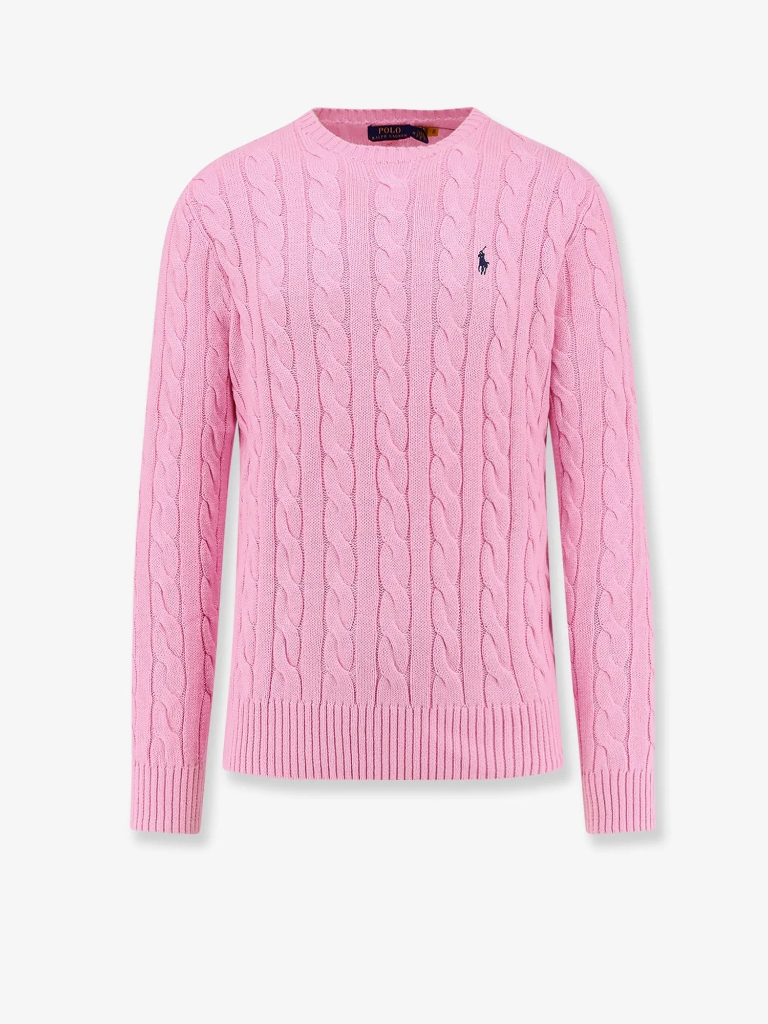 Polo Ralph Lauren Cable knit cotton sweater with iconic logo sold by Siebentaschen