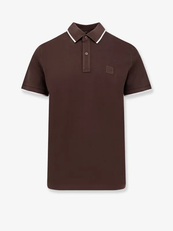 Boss Slim Fit cotton polo shirt sold by Siebentaschen