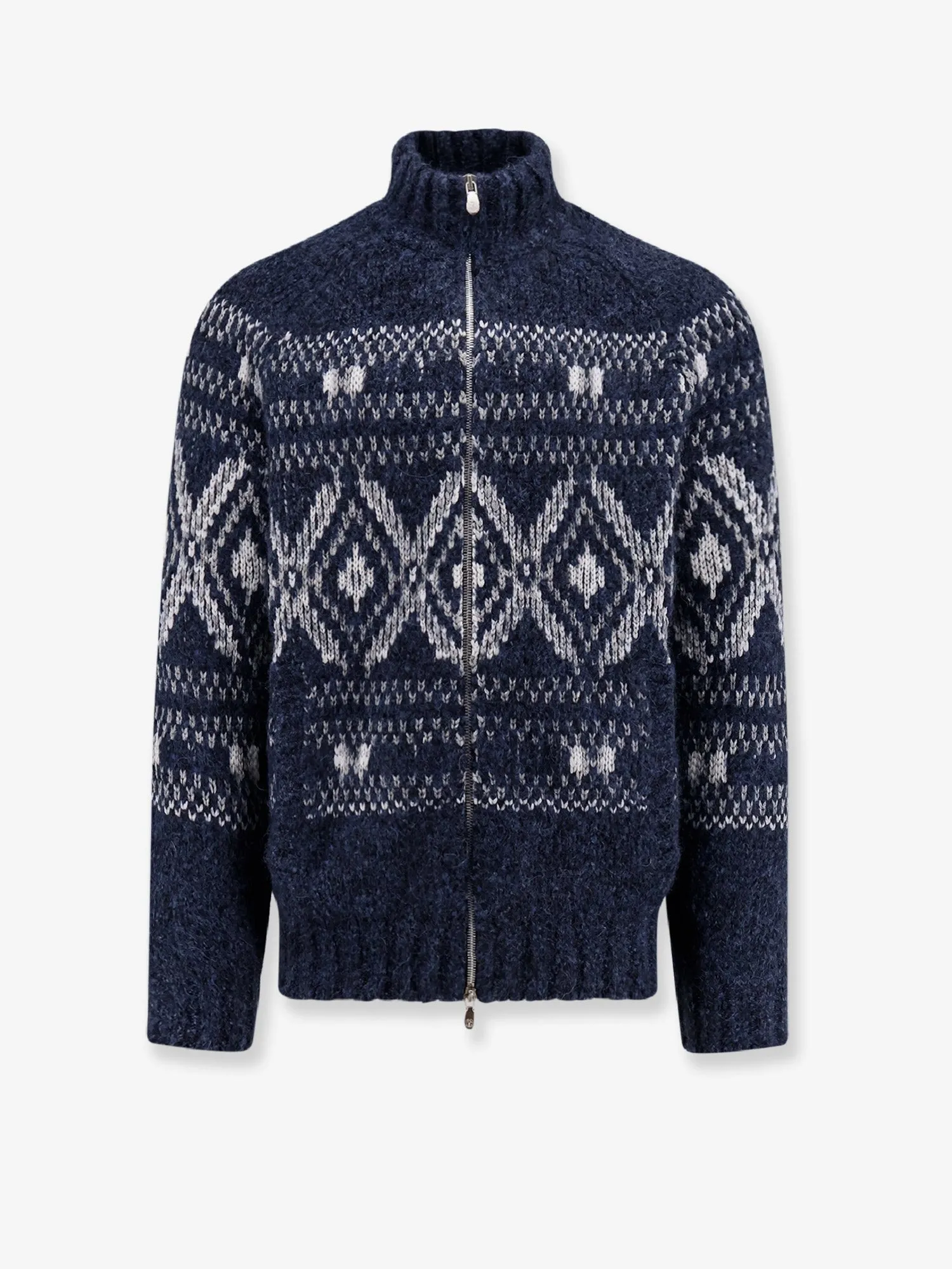 Brunello Cucinelli Alpaca blend cardigan with embroideries sold by Siebentaschen