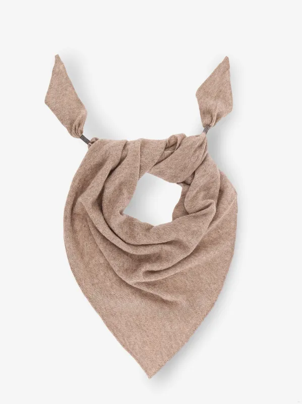 Brunello Cucinelli Cashmere scarf with Monili detail sold by Siebentaschen
