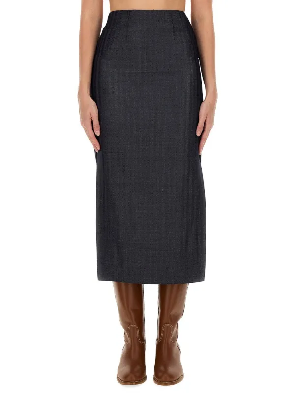 Etro WOOL BLEND PENCIL SKIRT sold by Siebentaschen