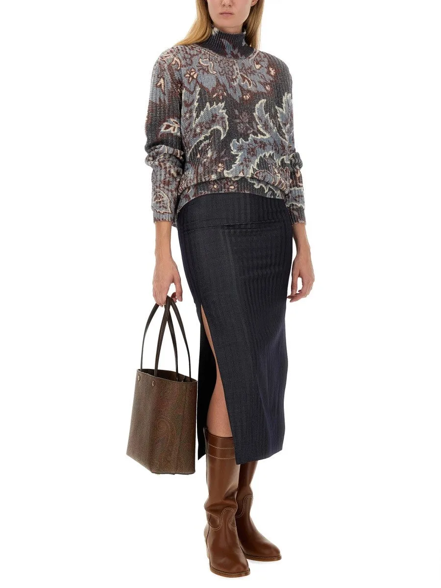 Etro WOOL BLEND PENCIL SKIRT sold by Siebentaschen product image thumbnail 2