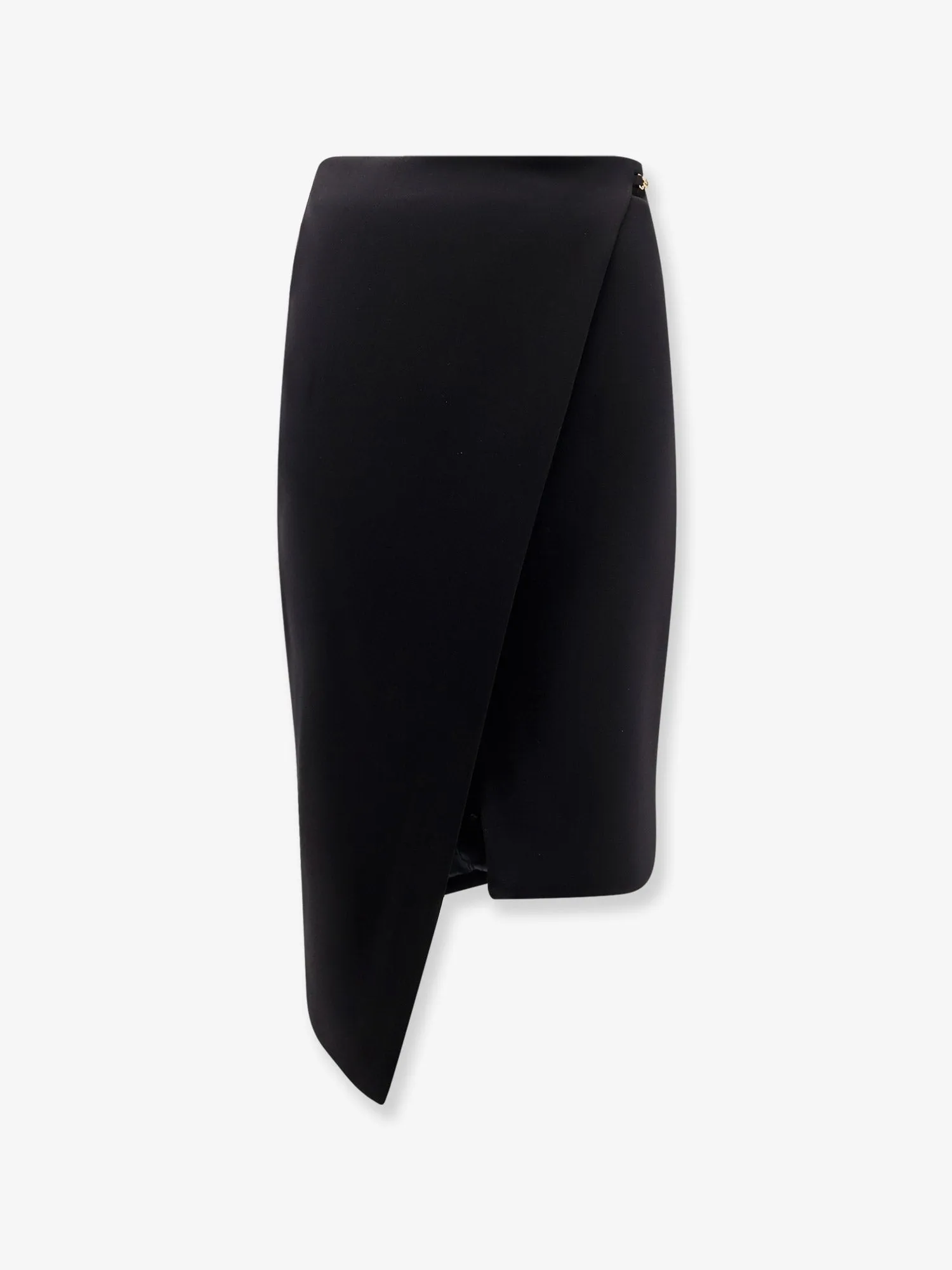 Elisabetta Franchi Asymmetrical viscose and wool skirt sold by Siebentaschen