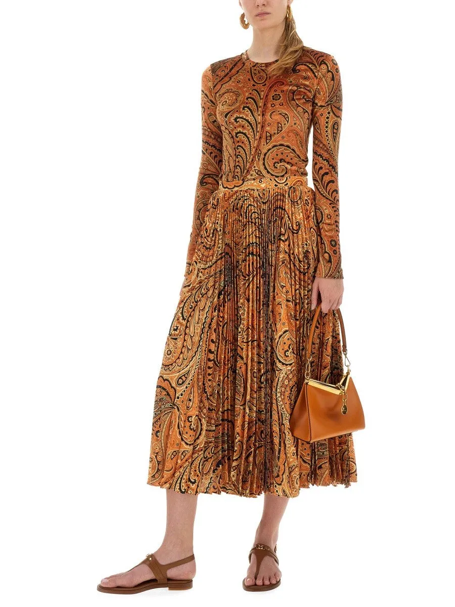 Etro PLEATED SABLÉ SKIRT WITH PRINT sold by Siebentaschen product image thumbnail 2