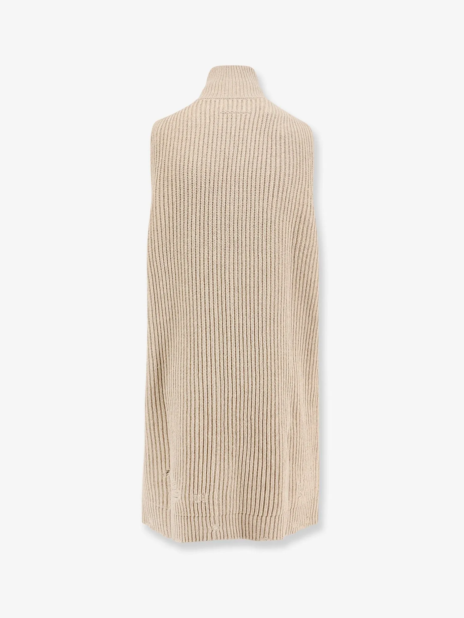 MM6 MAISON MARGIELA Sleeveless long wool blend cardigan with distressed effect sold by Siebentaschen product image thumbnail 2