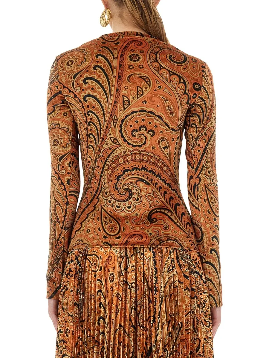Etro PAISLEY PRINT TOP sold by Siebentaschen