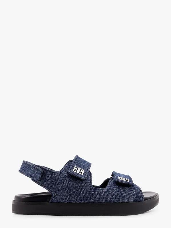 Givenchy Strap flat denim sandals sold by Siebentaschen