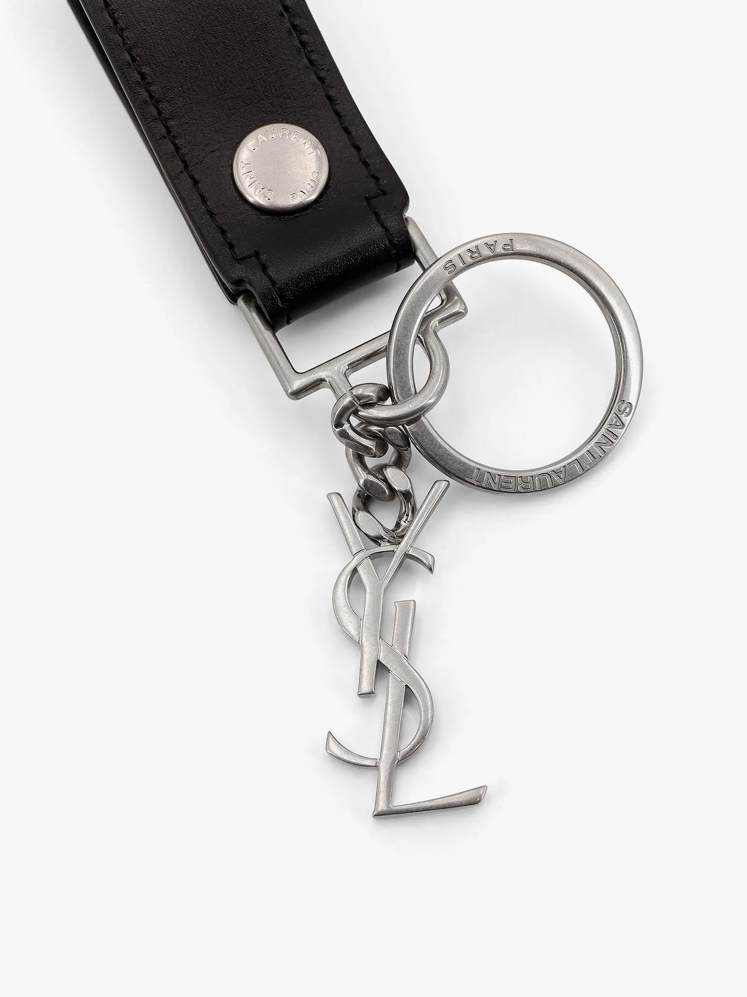 Saint Laurent Cassandre leather key ring sold by Siebentaschen product image thumbnail 3