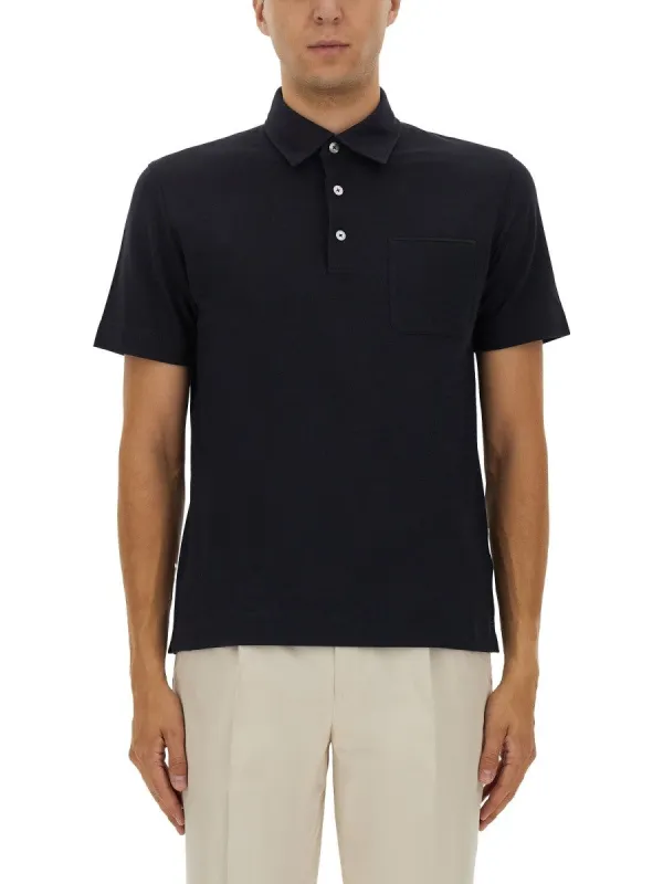 Zegna COTTON POLO SHIRT WITH POCKET sold by Siebentaschen