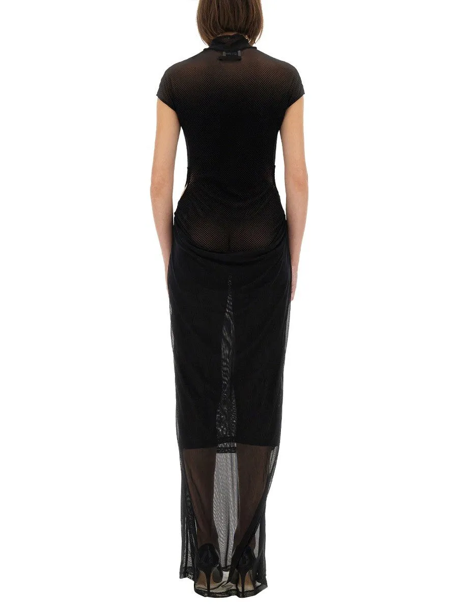 JEAN PAUL GAULTIER MESH DRESS WITH FLOCKED LOGO sold by Siebentaschen product image thumbnail 3