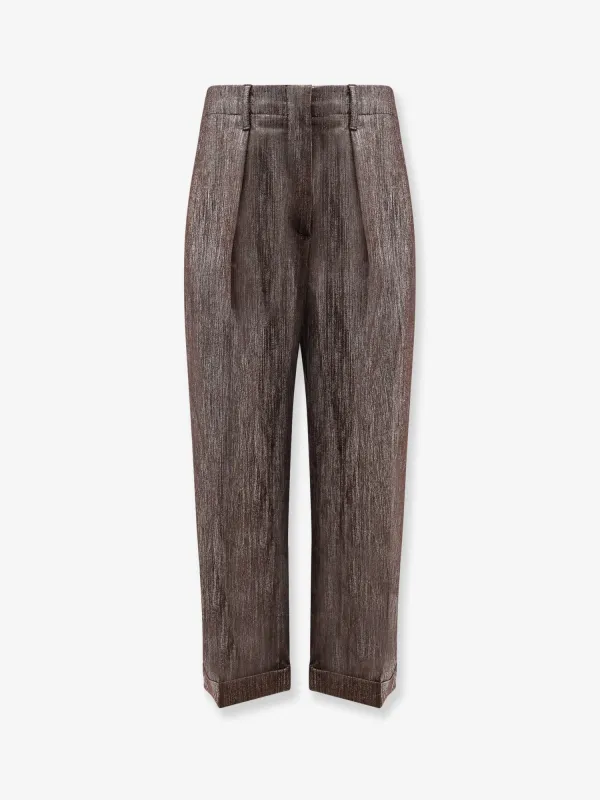 Brunello Cucinelli Trousers with lurex effect made by Brunello Cucinelli