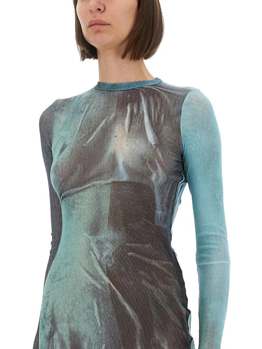 JEAN PAUL GAULTIER "WATER" MESH LONG DRESS sold by Siebentaschen product image thumbnail 4