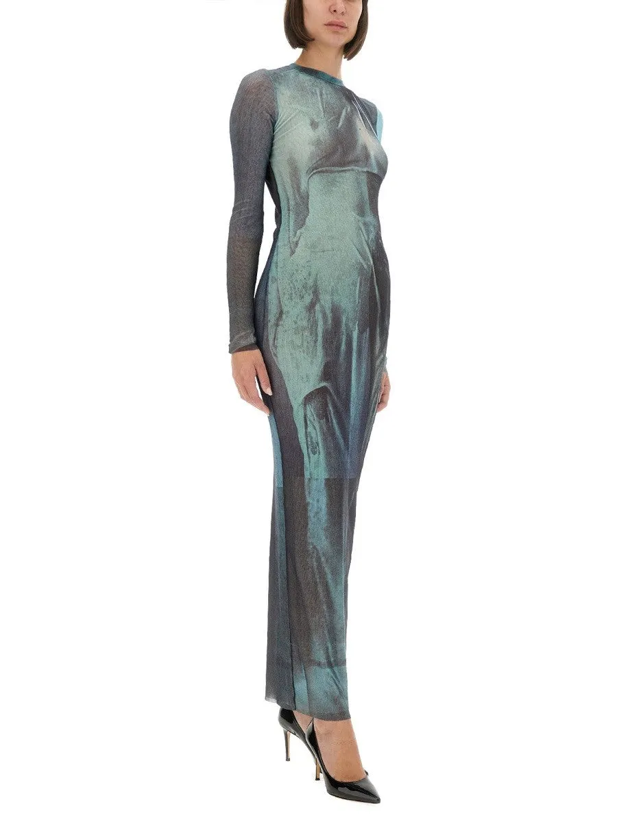 JEAN PAUL GAULTIER "WATER" MESH LONG DRESS sold by Siebentaschen product image thumbnail 2