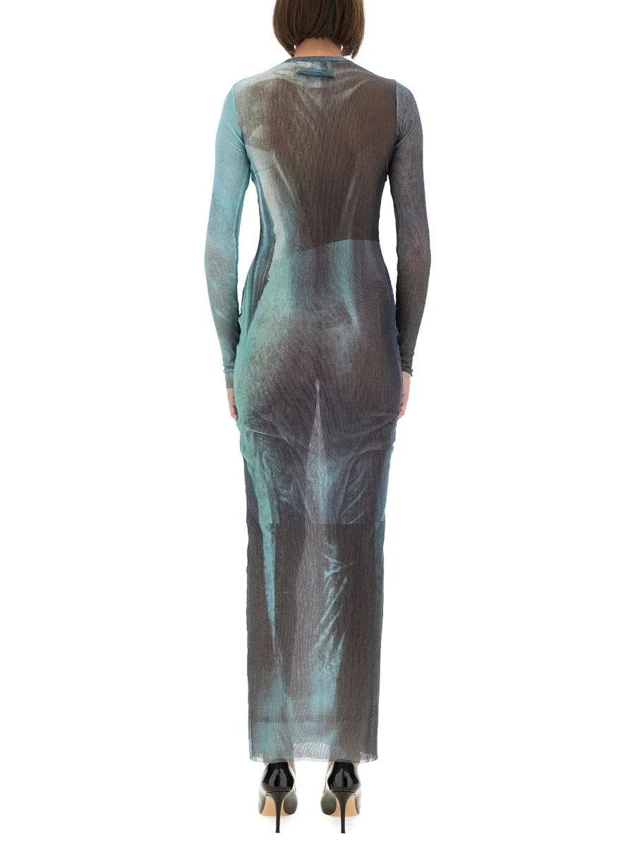 JEAN PAUL GAULTIER "WATER" MESH LONG DRESS sold by Siebentaschen product image thumbnail 3