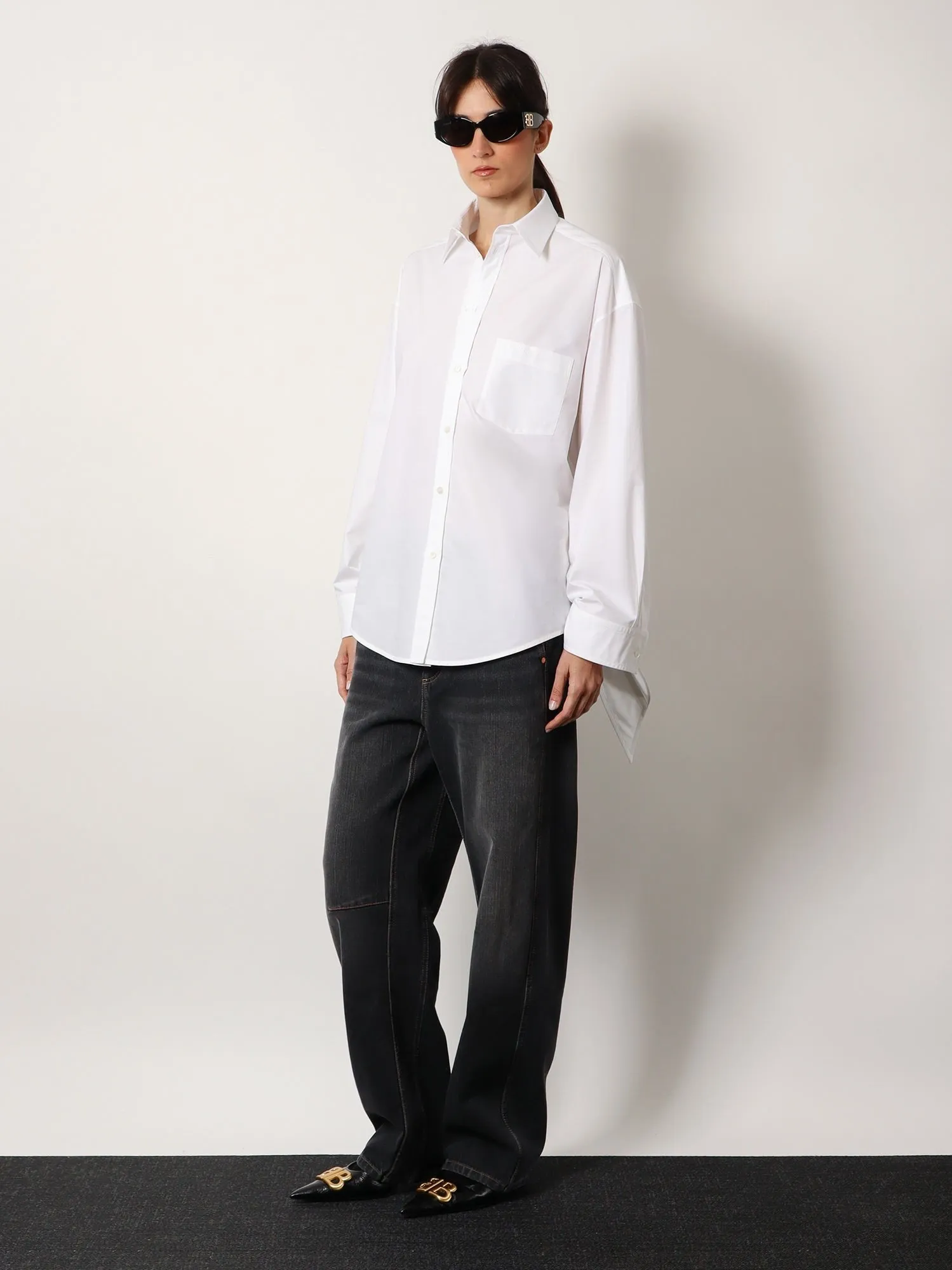 Balenciaga Oversize cotton shirt with knotted details sold by Siebentaschen product image thumbnail 2