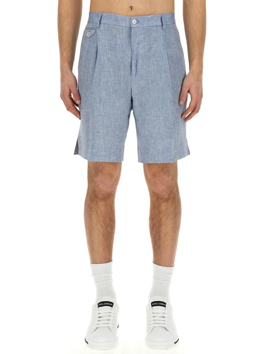 Dolce & Gabbana LINEN BERMUDA SHORTS sold by Siebentaschen