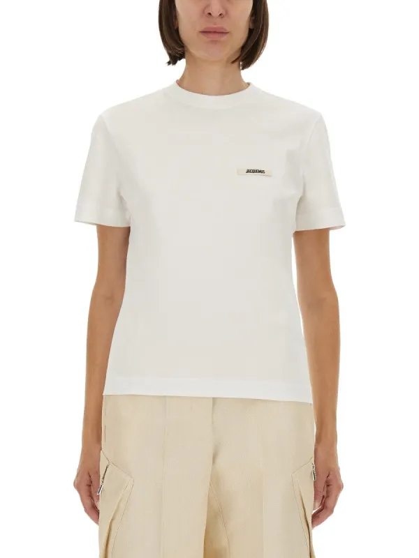 JACQUEMUS GROSGRAIN SHORT SLEEVE T-SHIRT sold by Siebentaschen