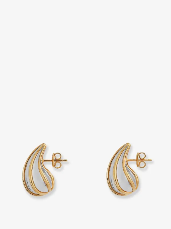 Bottega Veneta Silver earrings sold by Siebentaschen