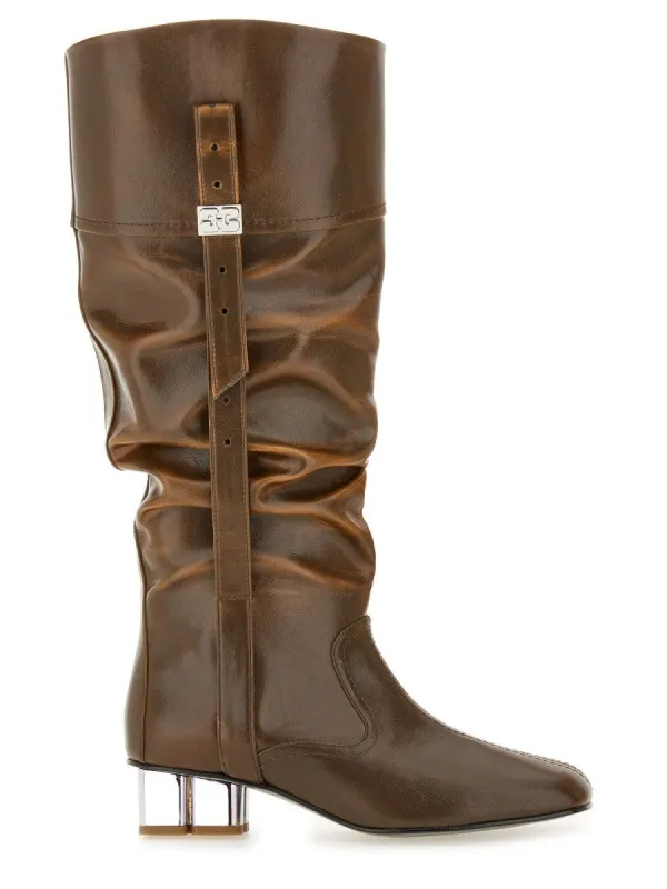 GANNI SLOUCHY BOOT "BUTTERFLY" made by Ganni