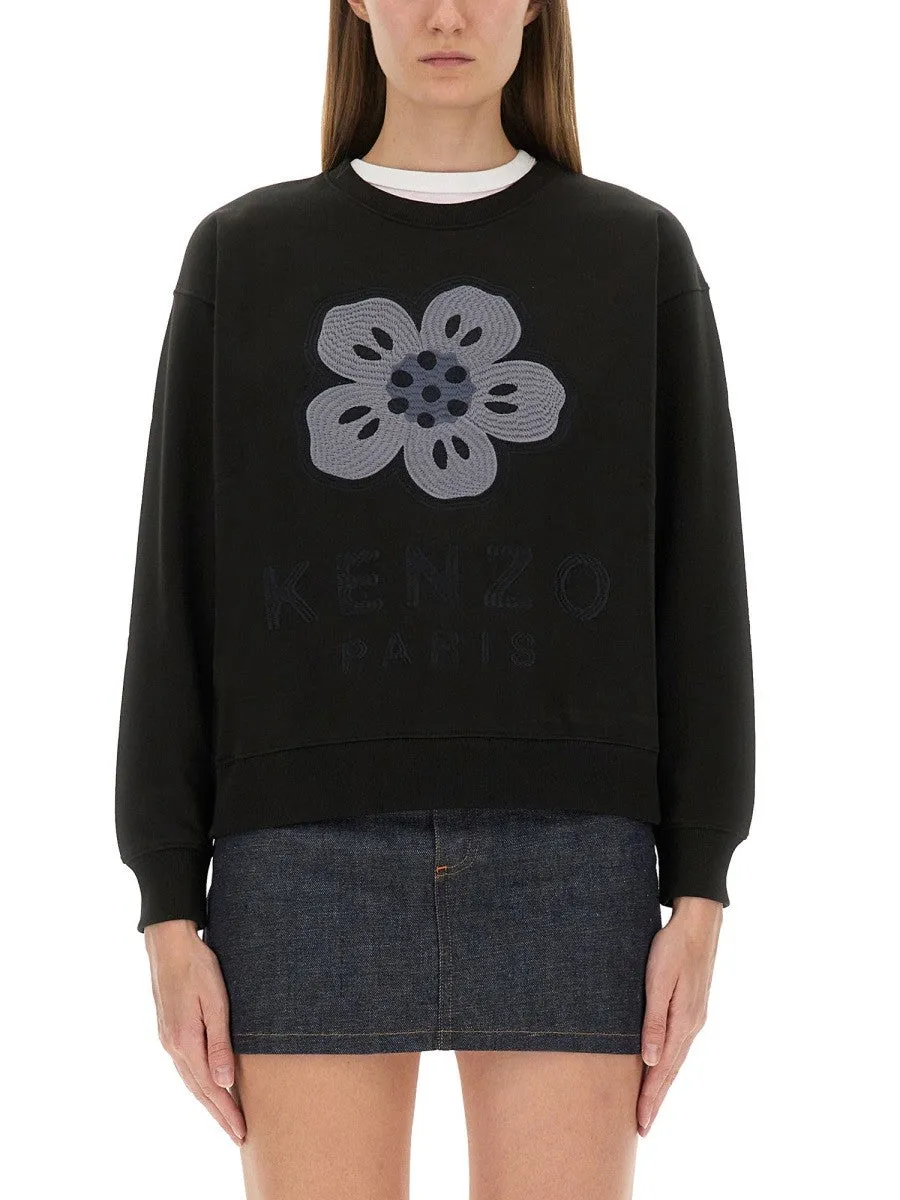 Kenzo SWEATSHIRT WITH "BOKE FLOWER" EMBROIDERY sold by Siebentaschen