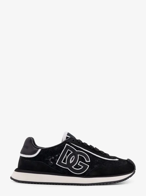 Dolce & Gabbana Low-top lace sneakers with suede inserts sold by Siebentaschen