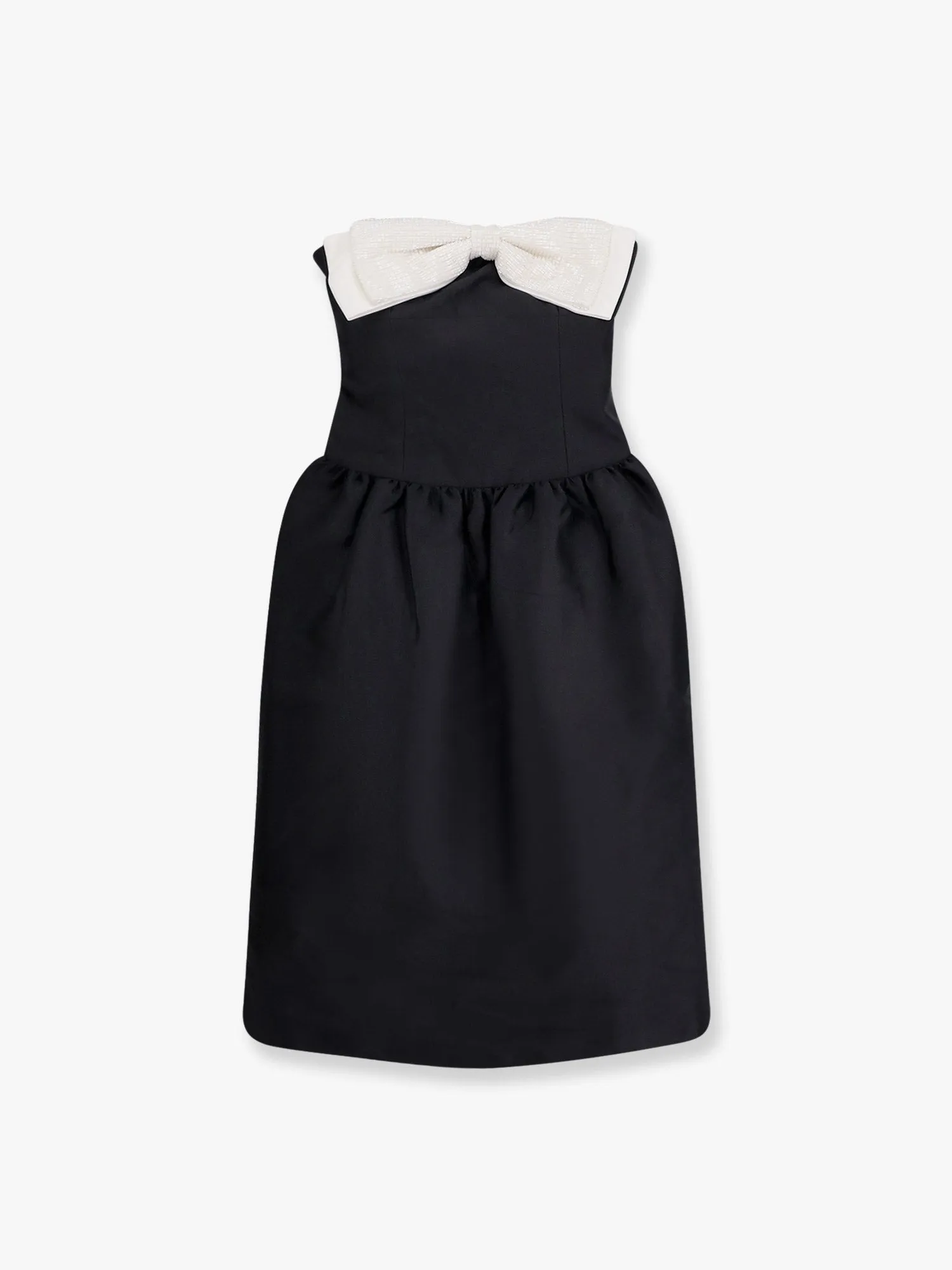 SELF PORTRAIT Taffeta' décolleté dress with maxi bow sold by Siebentaschen