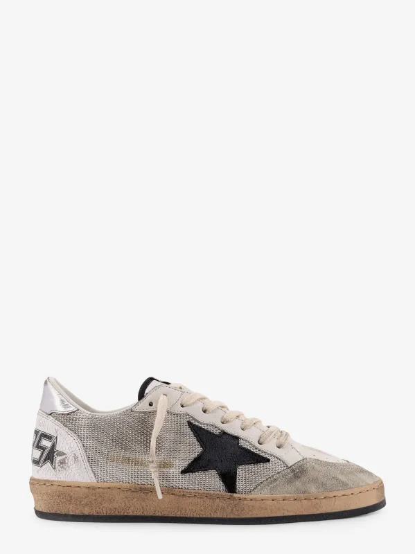 Golden Goose Deluxe Brand Ball Star mesh and leather low-top sneakers sold by Siebentaschen