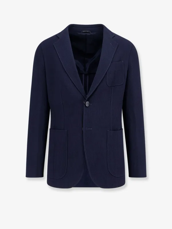 Giorgio Armani Virgin wool and viscose blazer sold by Siebentaschen