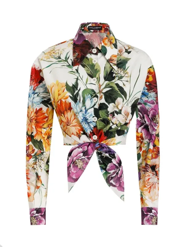 Dolce & Gabbana FLOWER BOUQUET PRINT POPLIN SHIRT sold by Siebentaschen
