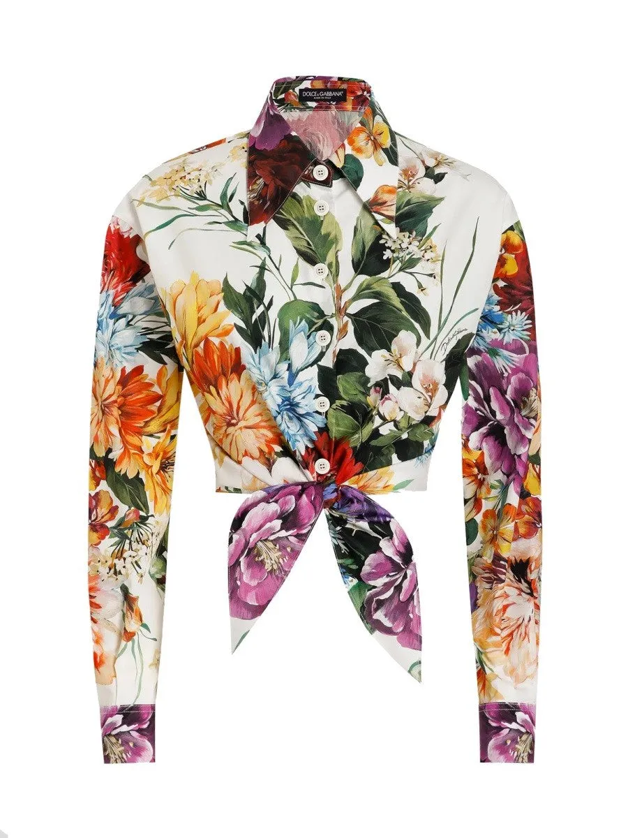 Dolce & Gabbana FLOWER BOUQUET PRINT POPLIN SHIRT sold by Siebentaschen